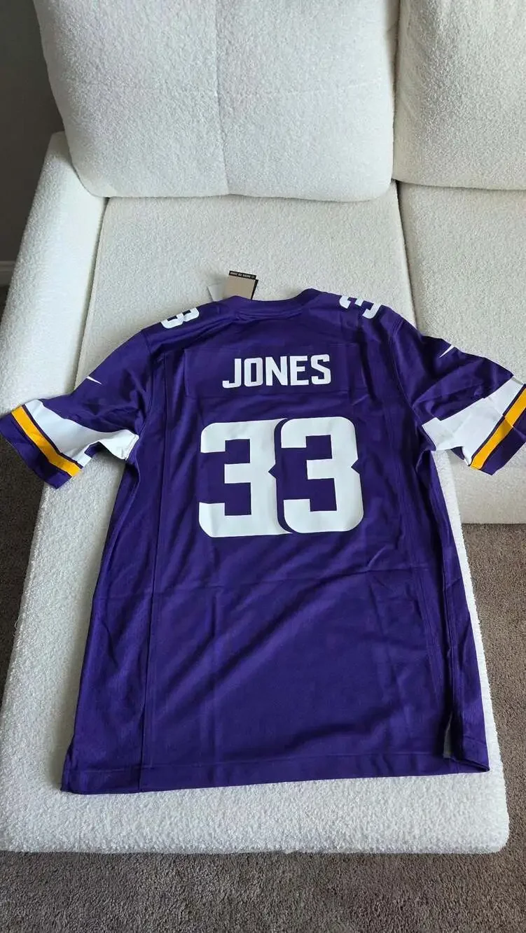 Nike Minnesota Vikings Aaron Jones #33 Purple Football Jersey